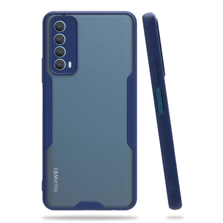 Huawei P Smart 2021 Kılıf Platin Silikon - Lacivert
