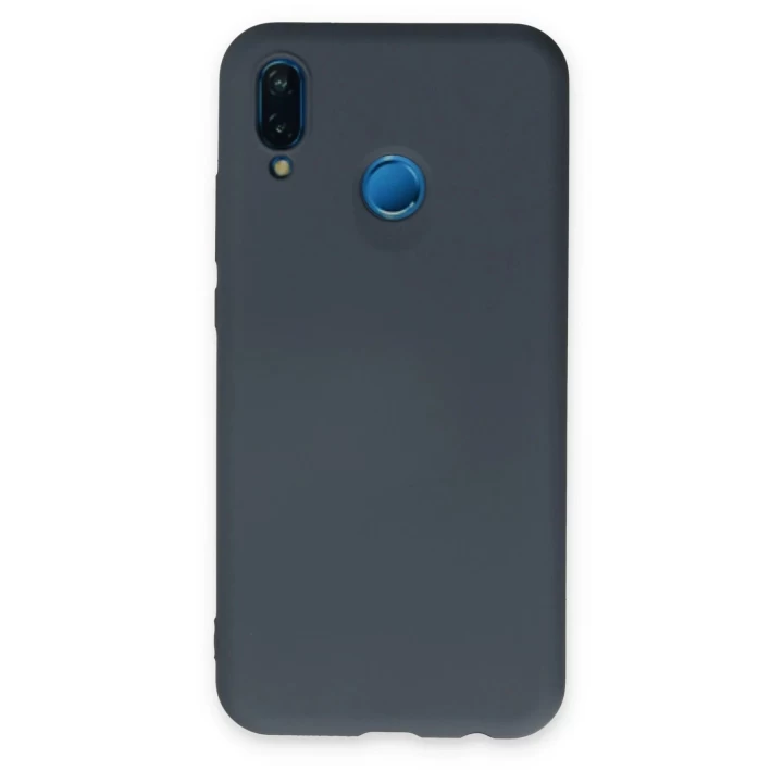 Huawei P20 Lite Kılıf Nano içi Kadife Silikon - Gri