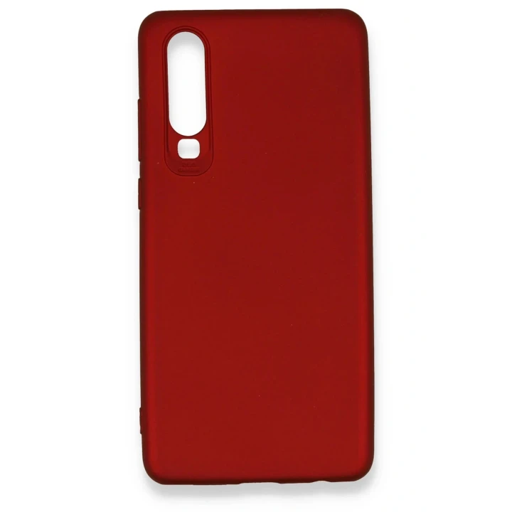 Huawei P30 Kılıf First Silikon - Bordo