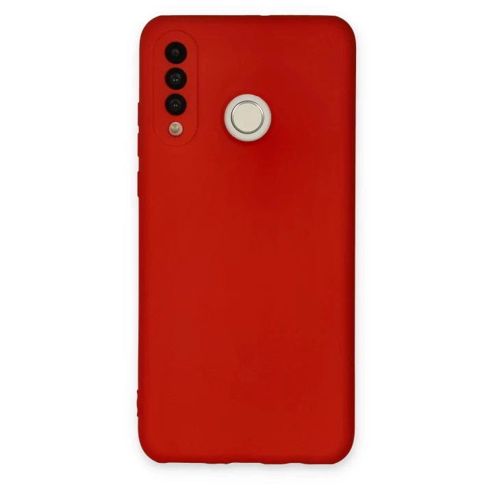 Huawei P30 Lite Kılıf Nano içi Kadife Silikon - Kırmızı