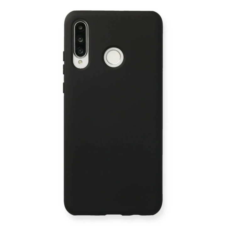 Huawei P30 Lite Kılıf Nano içi Kadife Silikon - Siyah