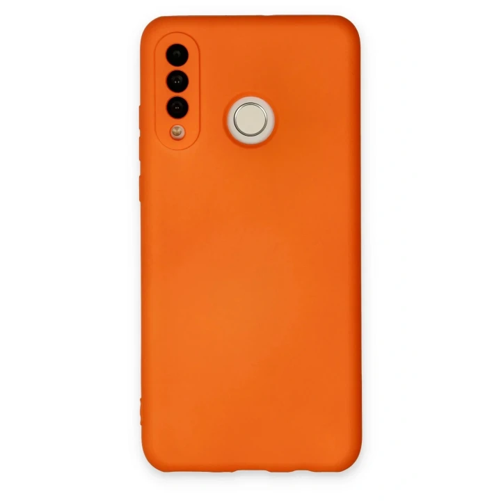 Huawei P30 Lite Kılıf Nano içi Kadife Silikon - Turuncu
