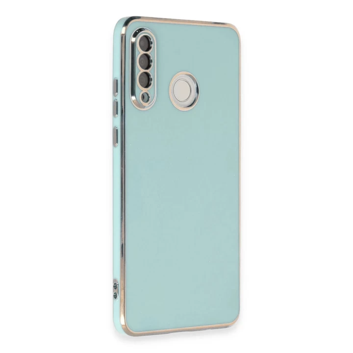 Huawei P30 Lite Kılıf Volet Silikon - Açık Yeşil