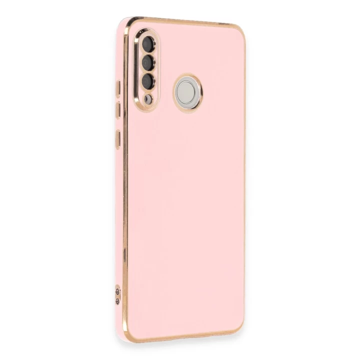 Huawei P30 Lite Kılıf Volet Silikon - Pembe