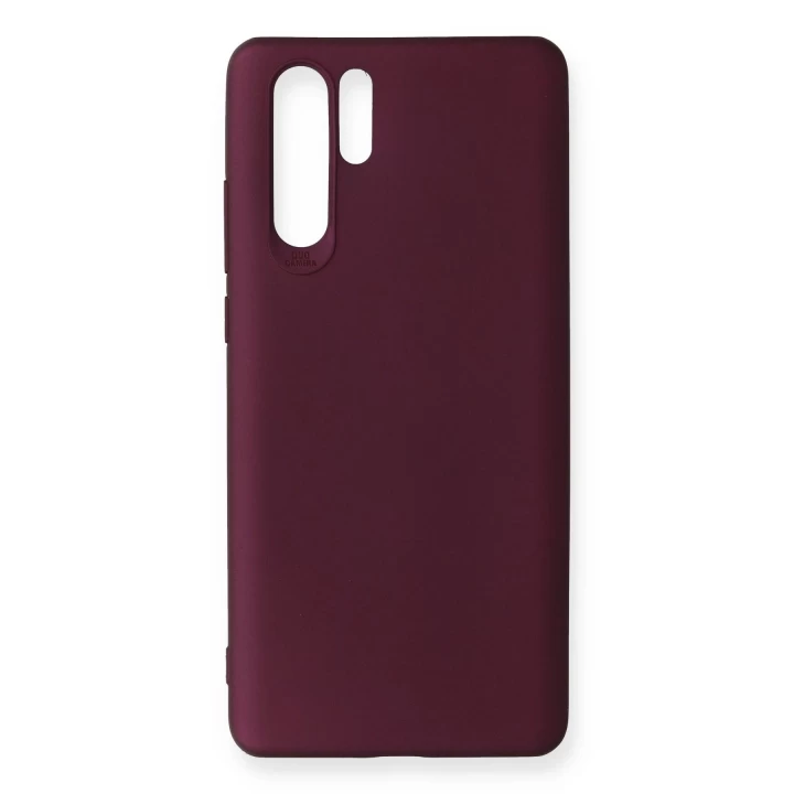 Huawei P30 Pro Kılıf First Silikon - Mürdüm