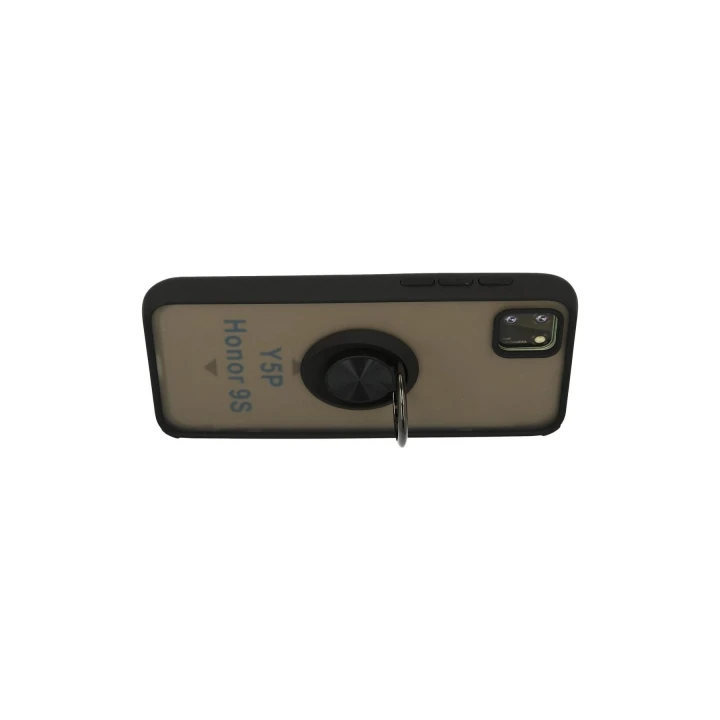 Huawei Y5P Kılıf Montreal Yüzüklü Silikon Kapak - Siyah