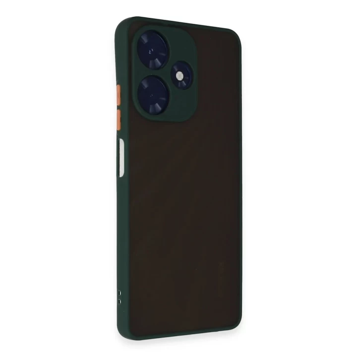 İnfinix Hot 30 4G Kılıf Montreal Silikon Kapak - Yeşil