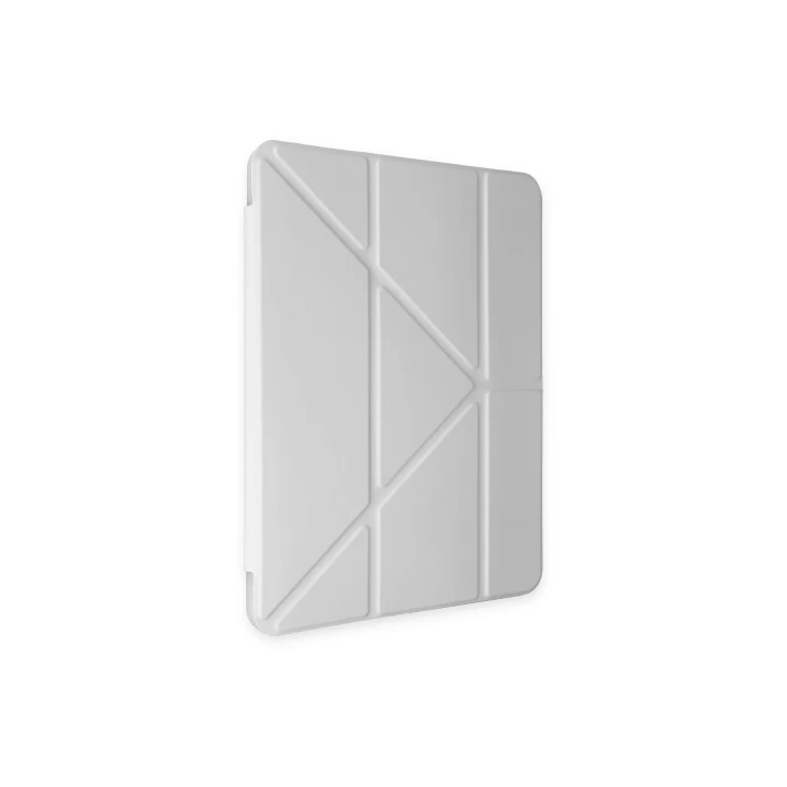 iPad 10.2 (8.nesil) Kılıf Kalemlikli Mars Tablet Kılıfı - Gri