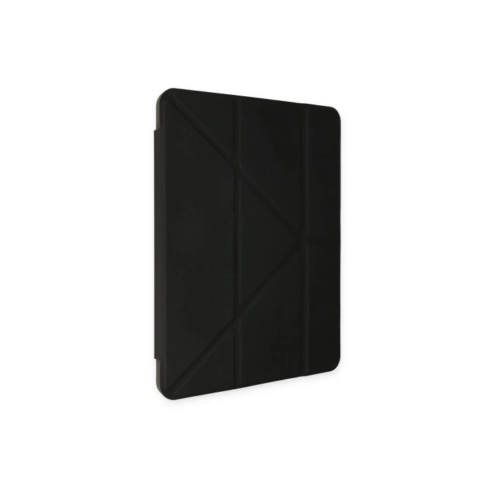 iPad 10.2 (8.nesil) Kılıf Kalemlikli Mars Tablet Kılıfı - Siyah