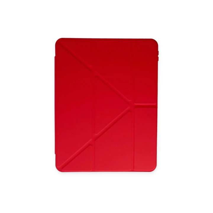 iPad Pro 11 (2024) Kılıf Kalemlikli Mars Tablet Kılıfı - Kırmızı