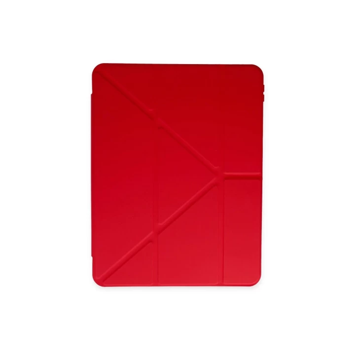 iPad Pro 12.9 (2021) Kılıf Kalemlikli Mars Tablet Kılıfı - Kırmızı