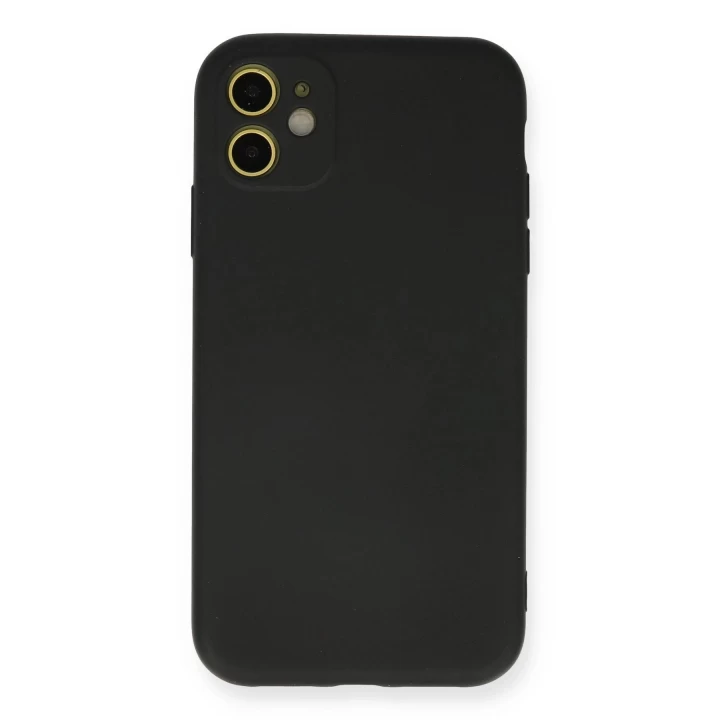 iPhone 11 Kılıf Nano içi Kadife Silikon - Siyah