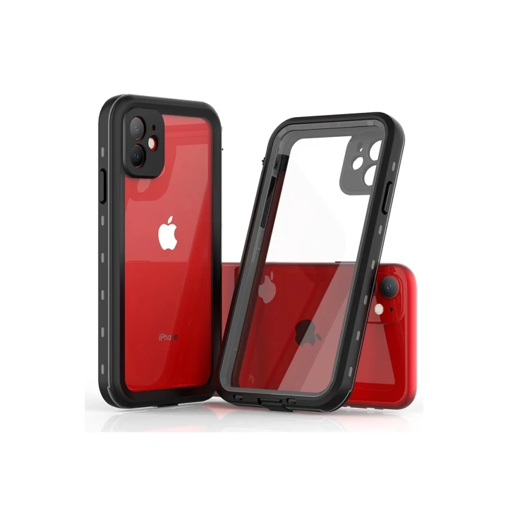 iPhone 11 Kılıf Red Pepper Su Geçirmez Kılıf - Siyah-Gri