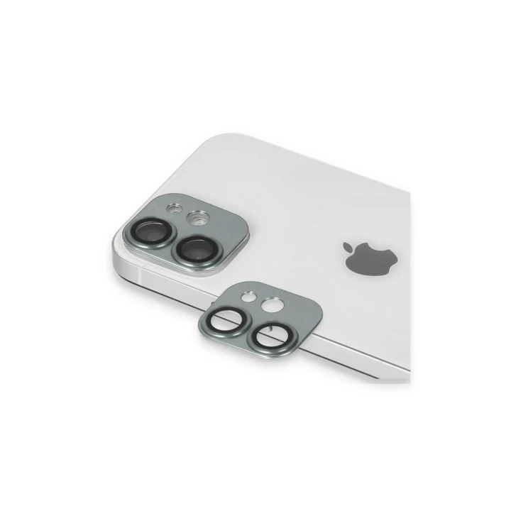 iPhone 11 Pers Alüminyum Kamera Lens - Yeşil