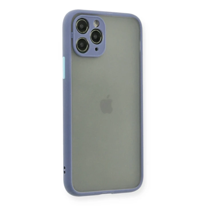iPhone 11 Pro Kılıf Montreal Silikon Kapak - Gri