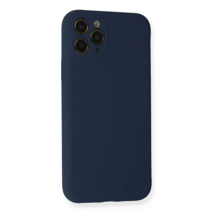 iPhone 11 Pro Kılıf Nano içi Kadife Silikon - Lacivert