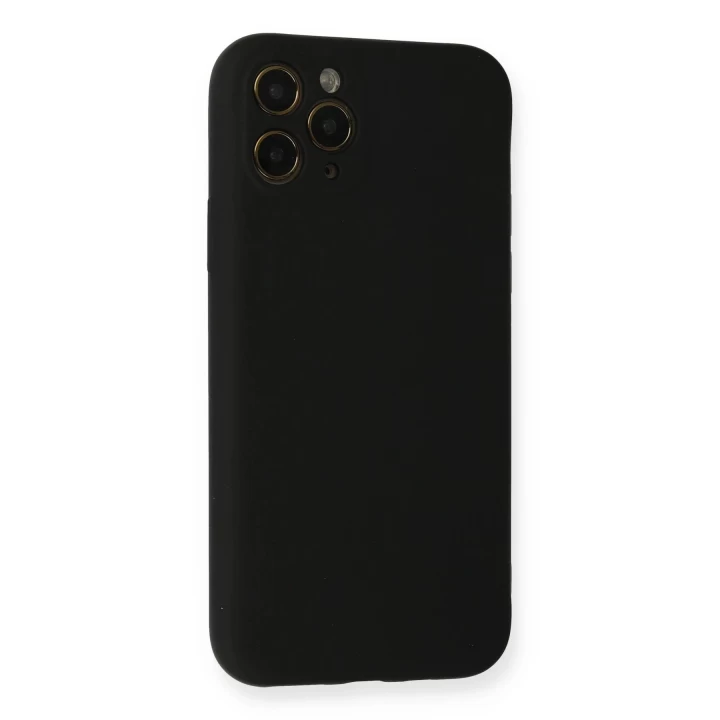 iPhone 11 Pro Kılıf Nano içi Kadife Silikon - Siyah