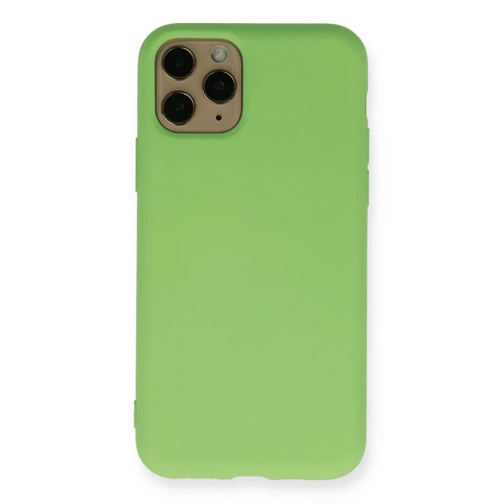 iPhone 11 Pro Kılıf Nano içi Kadife Silikon - Yeşil