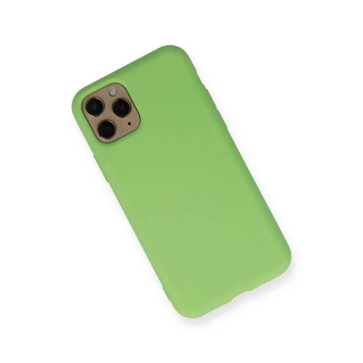 iPhone 11 Pro Kılıf Nano içi Kadife Silikon - Yeşil