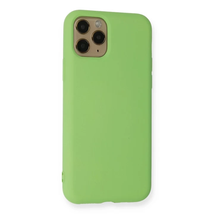 iPhone 11 Pro Kılıf Nano içi Kadife Silikon - Yeşil