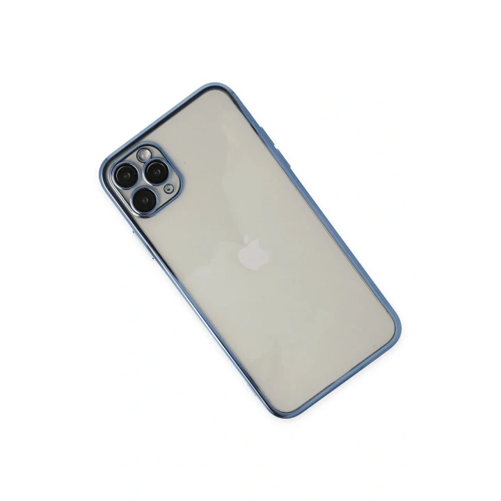iPhone 11 Pro Kılıf Razer Lensli Silikon - Açık Mavi