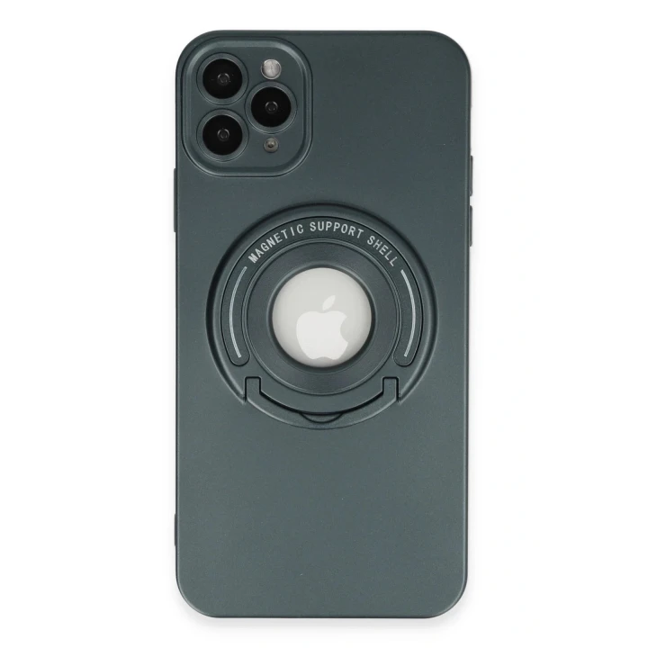 iPhone 11 Pro Max Kılıf Lukka Magneticsafe Kapak - Koyu Yeşil