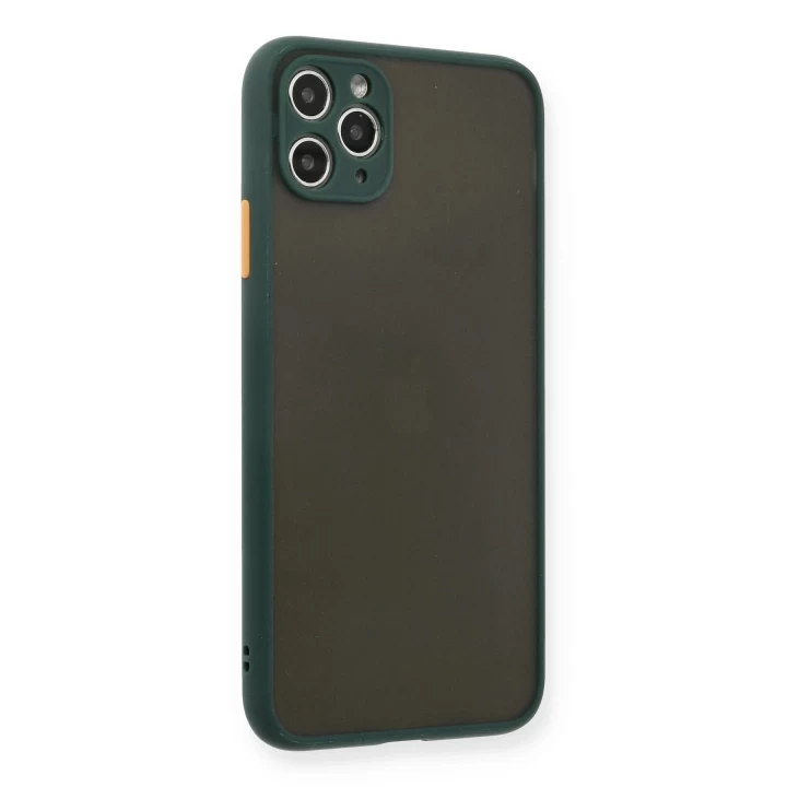 iPhone 11 Pro Max Kılıf Montreal Silikon Kapak - Yeşil