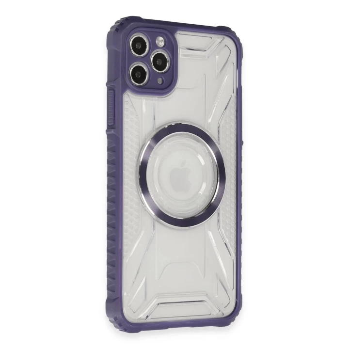 iPhone 11 Pro Max Kılıf Prag Magneticsafe Kapak - Derin Mor