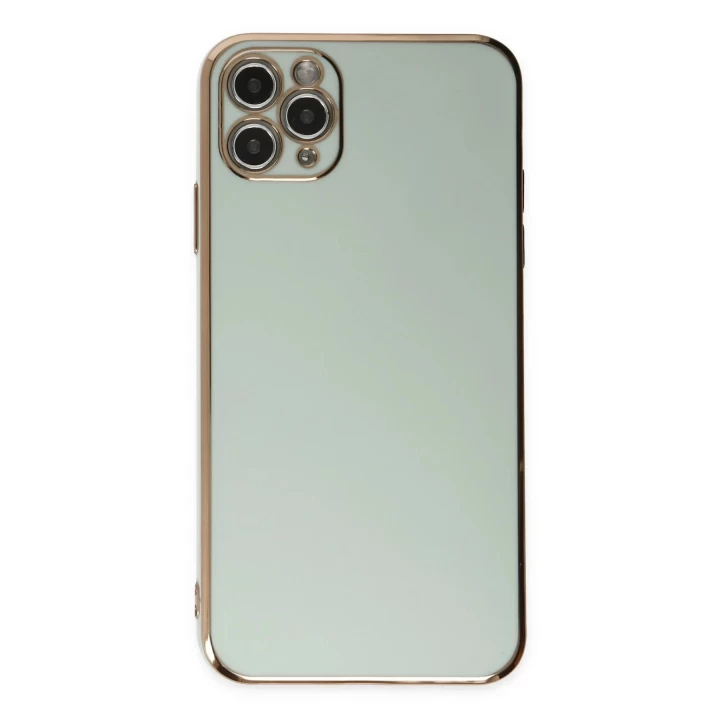 iPhone 11 Pro Max Kılıf Volet Silikon - Açık Yeşil