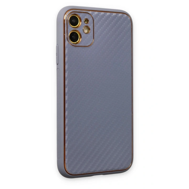 iPhone 12 Kılıf Coco Karbon Silikon - Gri