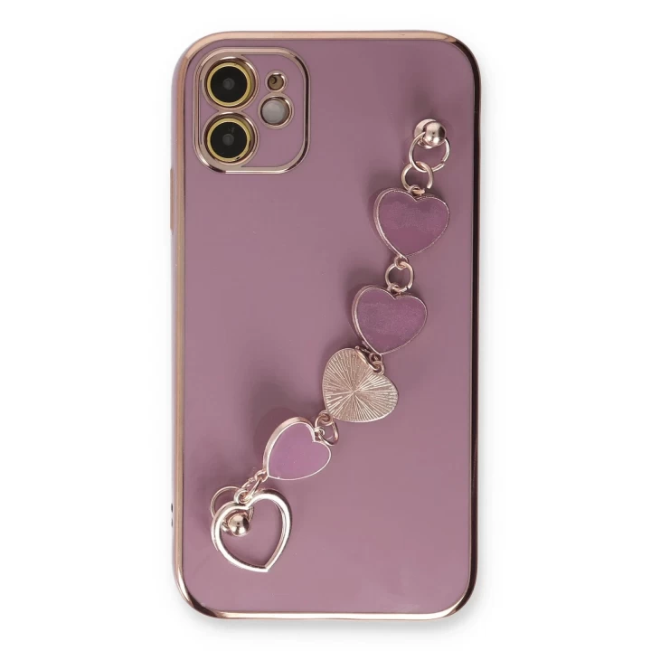 iPhone 12 Kılıf Esila Silikon - Mor