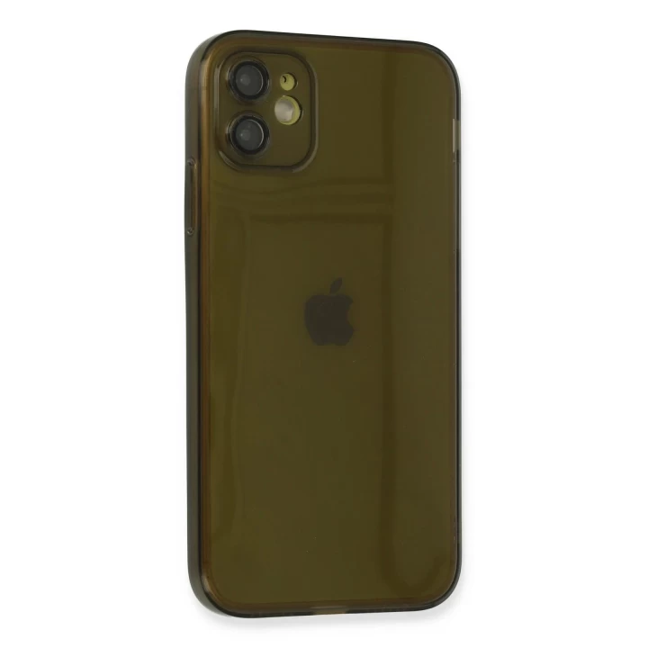 iPhone 12 Kılıf Fly Lens Silikon - Siyah