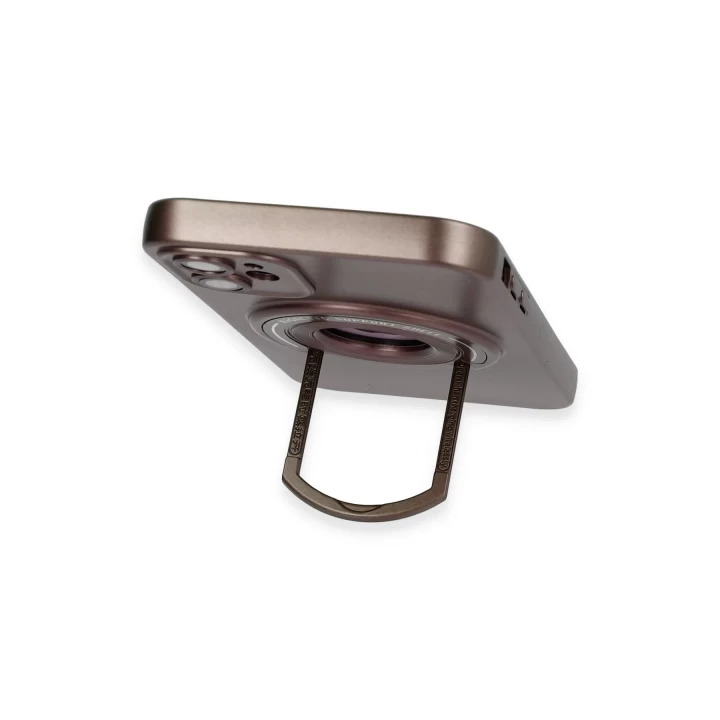 iPhone 12 Kılıf Lukka Magneticsafe Kapak - Kahverengi
