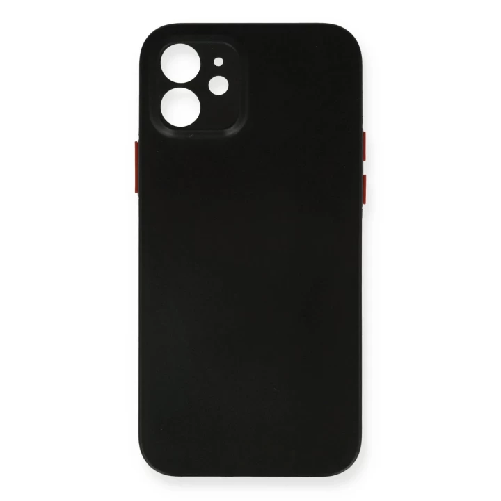 iPhone 12 Kılıf PP Ultra İnce Kapak - Siyah