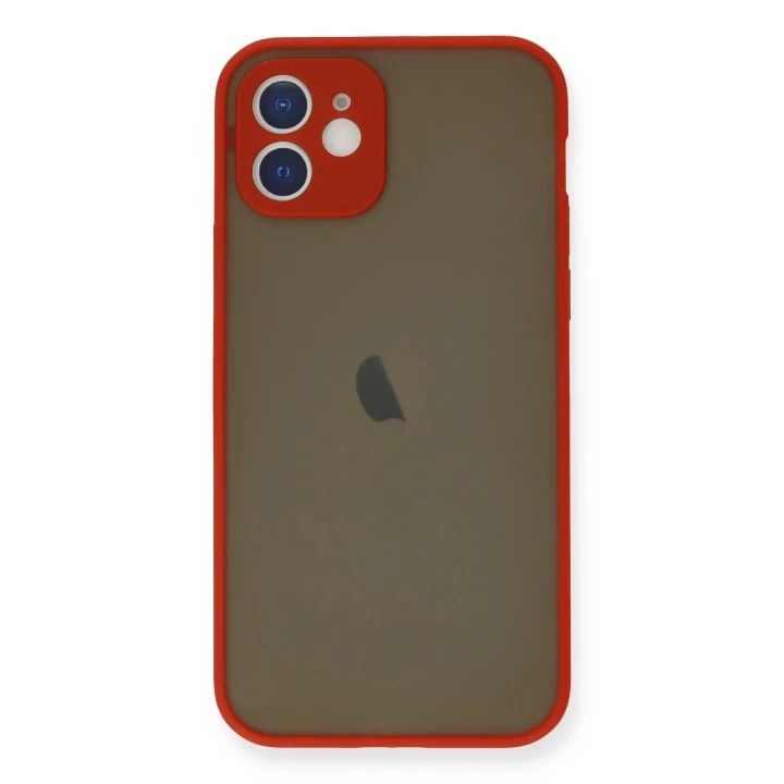 iPhone 12 Mini Kılıf Montreal Silikon Kapak - Kırmızı