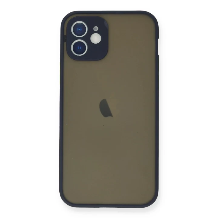 iPhone 12 Mini Kılıf Montreal Silikon Kapak - Lacivert