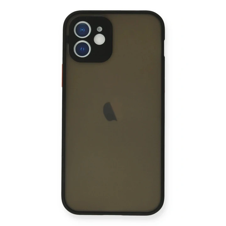 iPhone 12 Mini Kılıf Montreal Silikon Kapak - Siyah