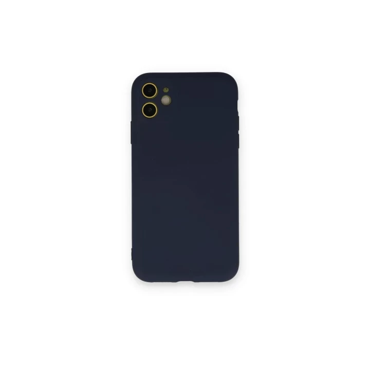iPhone 12 Mini Kılıf Nano içi Kadife Silikon - Lacivert