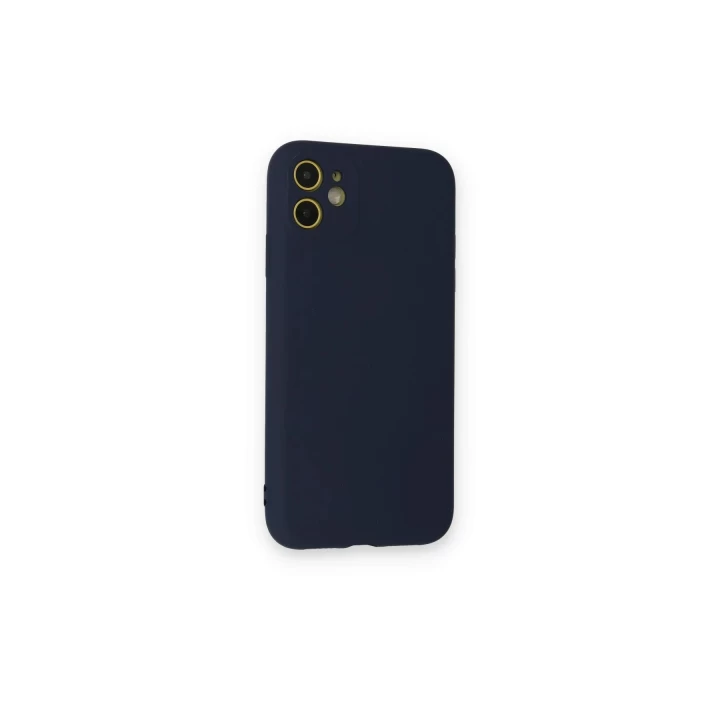 iPhone 12 Mini Kılıf Nano içi Kadife Silikon - Lacivert