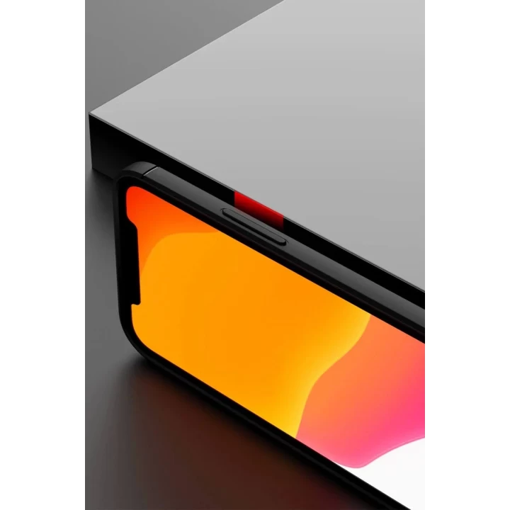 iPhone 12 Mini Kılıf Range Yüzüklü Silikon - Siyah