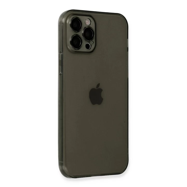 iPhone 12 Pro Kılıf Fly Lens Silikon - Siyah
