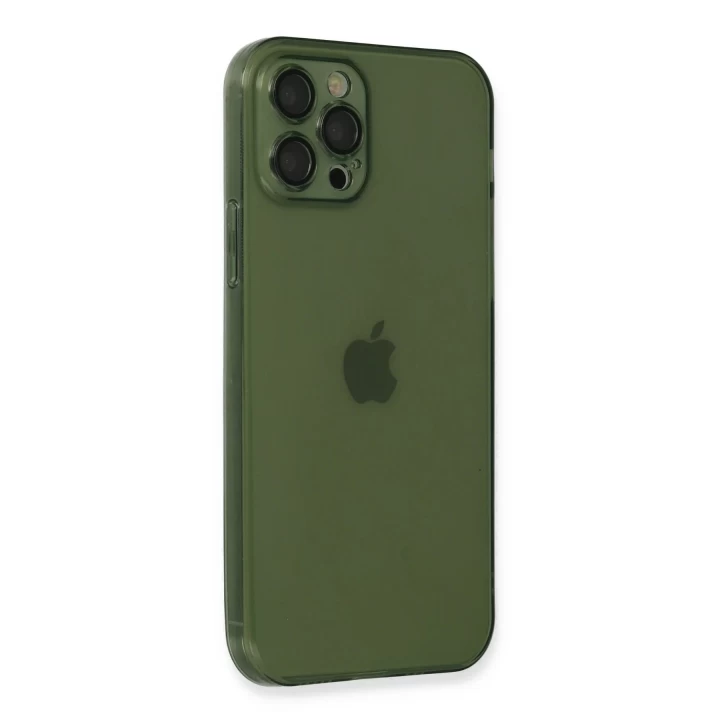 iPhone 12 Pro Kılıf Fly Lens Silikon - Yeşil