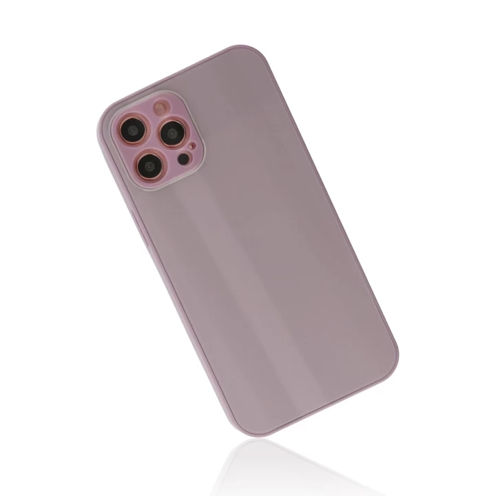 iPhone 12 Pro Kılıf Glass Kapak - Mor