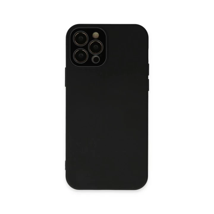 iPhone 12 Pro Kılıf Lansman Glass Kapak - Siyah