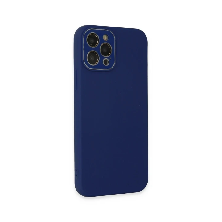 iPhone 12 Pro Kılıf Lansman Glass Kapak - Sky Blue
