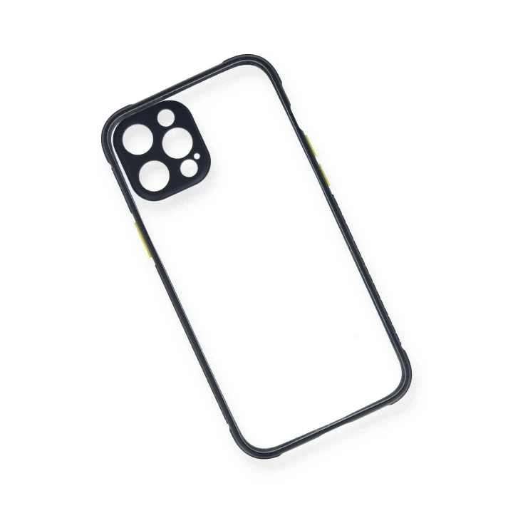 iPhone 12 Pro Kılıf Miami Şeffaf Silikon - Lacivert