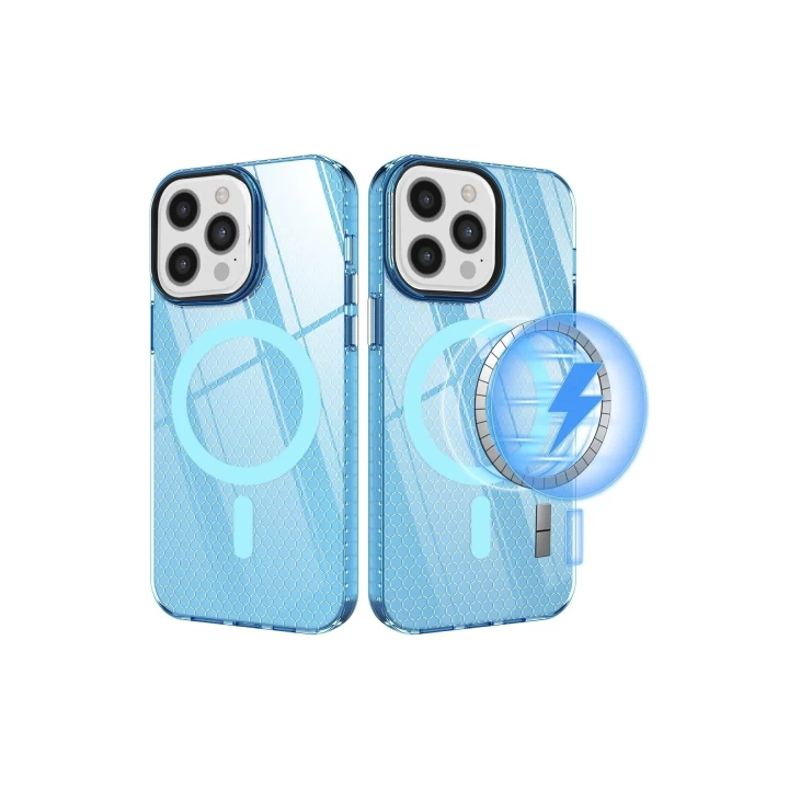 iPhone 12 Pro Max Kılıf Beta Magneticsafe Silikon - Mavi