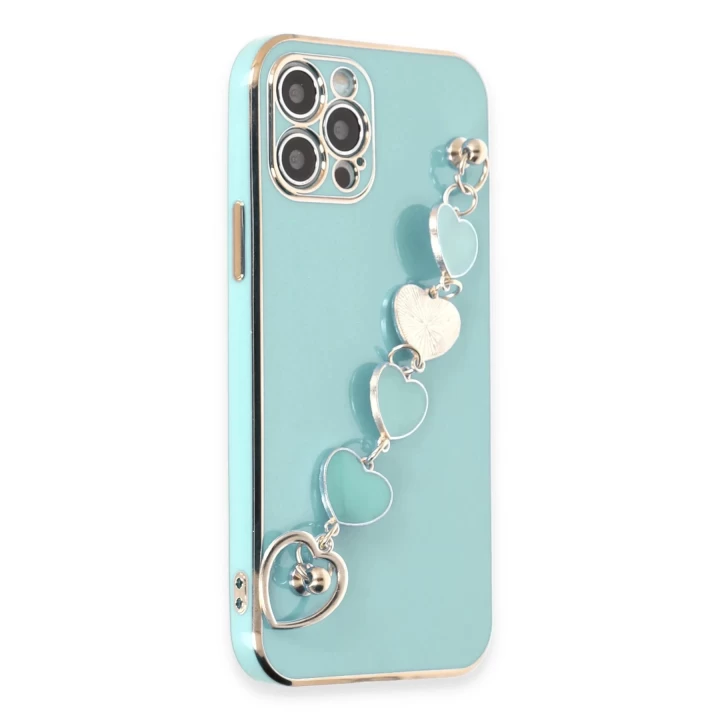 iPhone 12 Pro Max Kılıf Esila Silikon - Su Yeşili