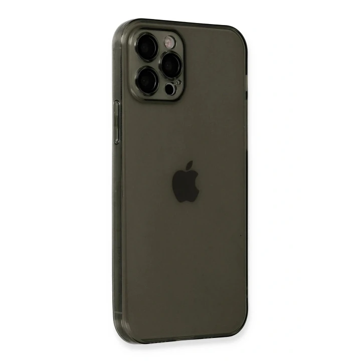 iPhone 12 Pro Max Kılıf Fly Lens Silikon - Siyah