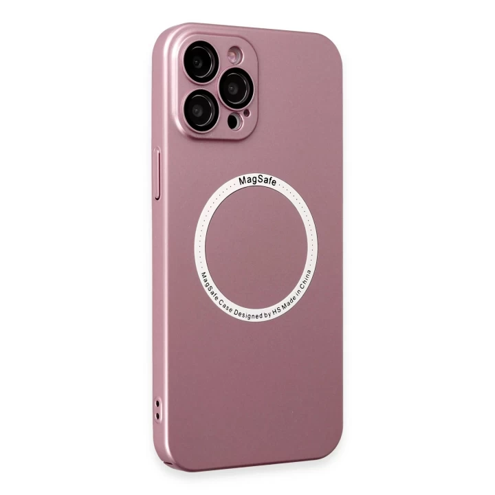 iPhone 12 Pro Max Kılıf Jack Magneticsafe Lens Silikon - Rose Gold